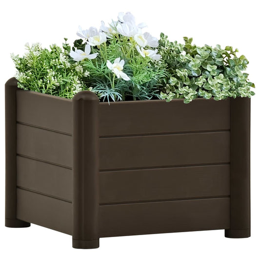 Korotettu kukkalaatikko PP mokka 43x43x35 cm - Sisustajankoti.fi