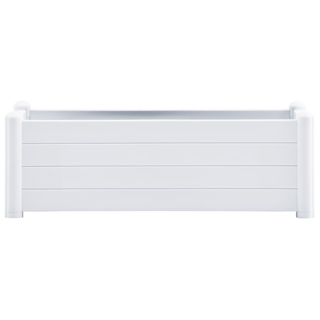 Korotettu kukkalaatikko PP valkoinen 100x43x35 cm - Sisustajankoti.fi