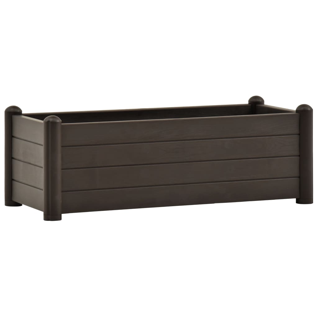 Korotettu kukkalaatikko PP mokka 100x43x35 cm - Sisustajankoti.fi