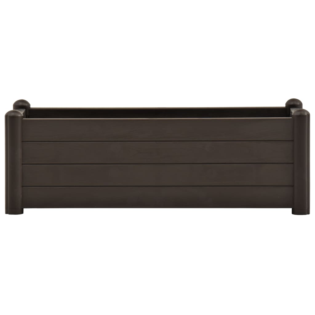 Korotettu kukkalaatikko PP mokka 100x43x35 cm - Sisustajankoti.fi
