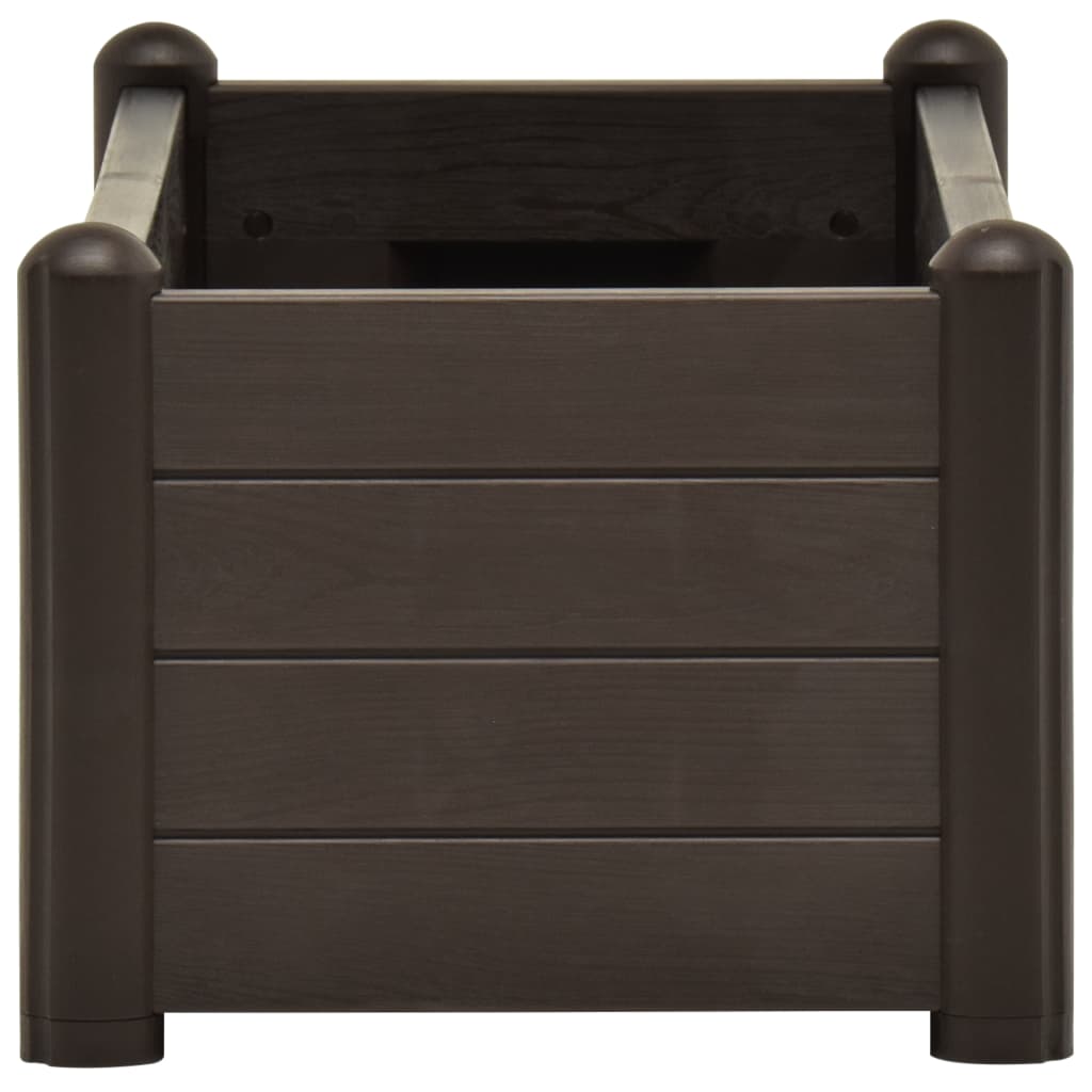 Korotettu kukkalaatikko PP mokka 100x43x35 cm - Sisustajankoti.fi