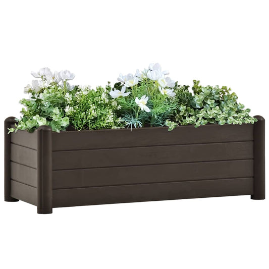 Korotettu kukkalaatikko PP mokka 100x43x35 cm - Sisustajankoti.fi