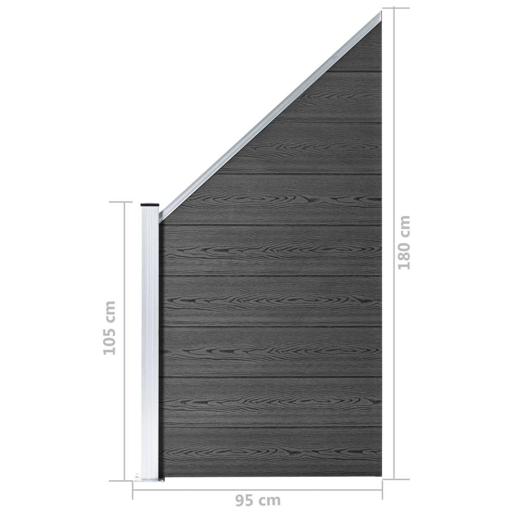 Aitapaneeli WPC 95x(105-180) cm musta - Sisustajankoti.fi