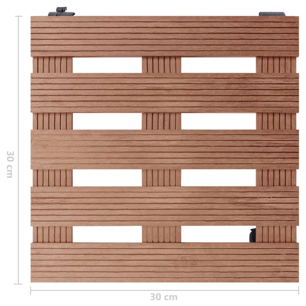 Kasvirullakot 2 kpl ruskea 30x30x7,5 cm WPC - Sisustajankoti.fi