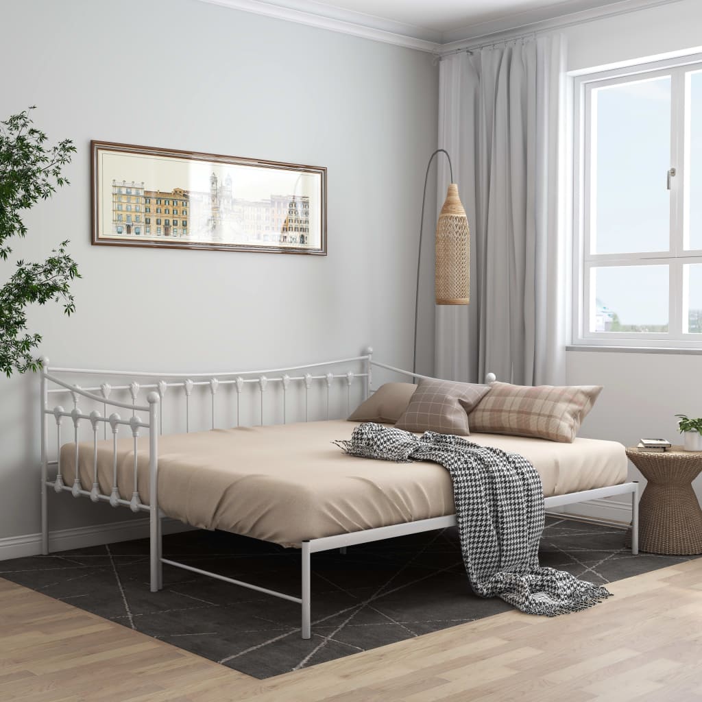 Vuodesohvan runko valkoinen metalli 90x200 cm - Sisustajankoti.fi