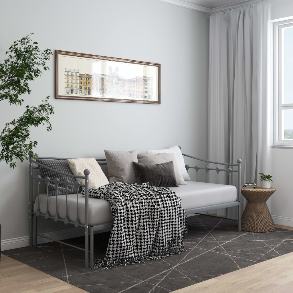 Vuodesohvan runko harmaa metalli 90x200 cm - Sisustajankoti.fi