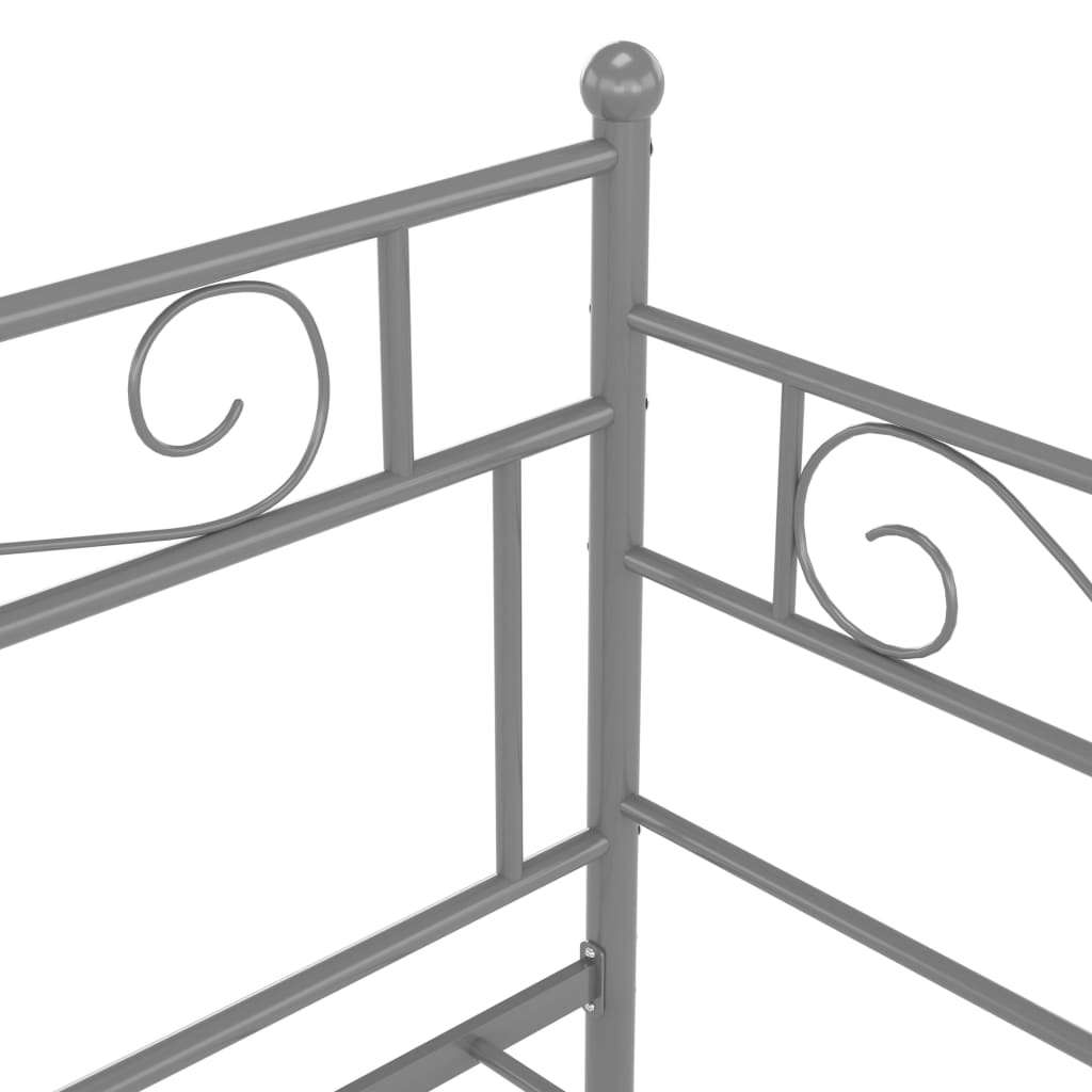 Sohvasängyn runko harmaa metalli 90x200 cm - Sisustajankoti.fi