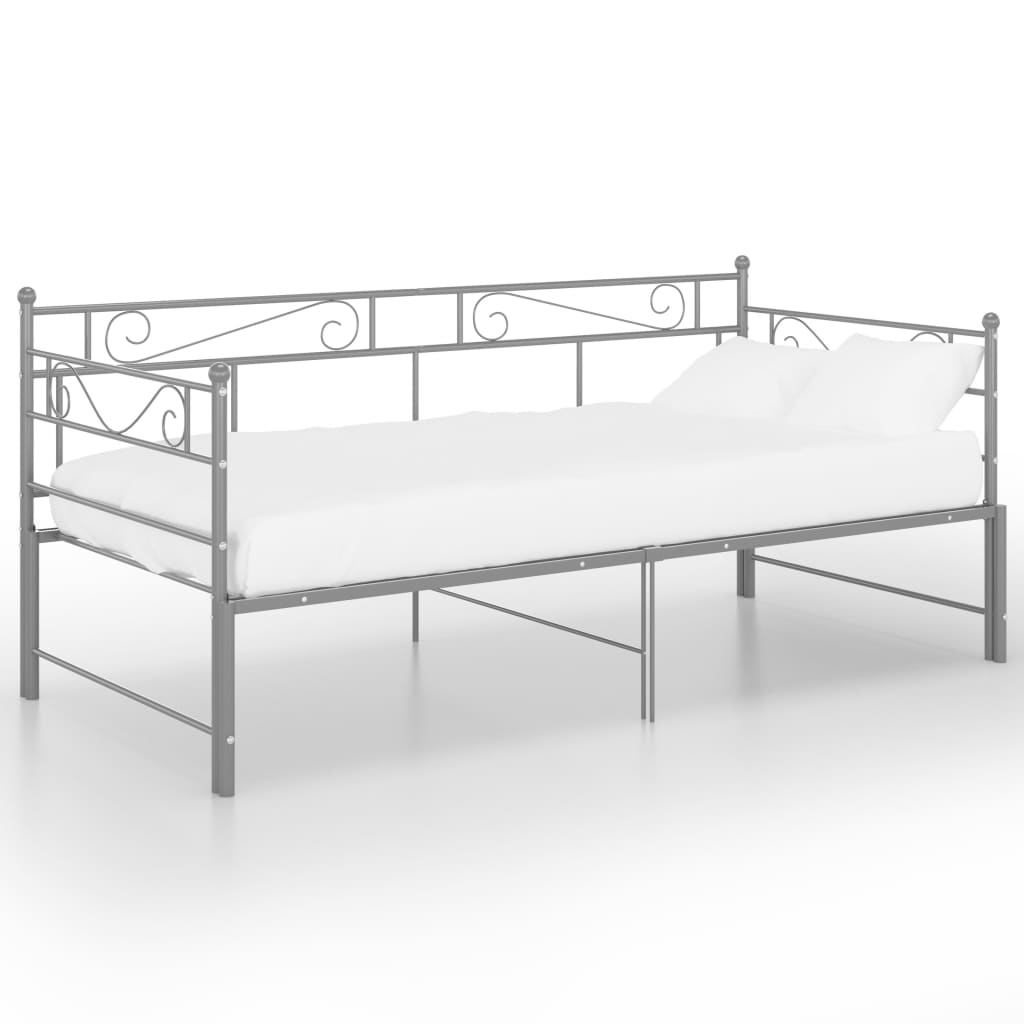 Vuodesohvan runko harmaa metalli 90x200 cm - Sisustajankoti.fi