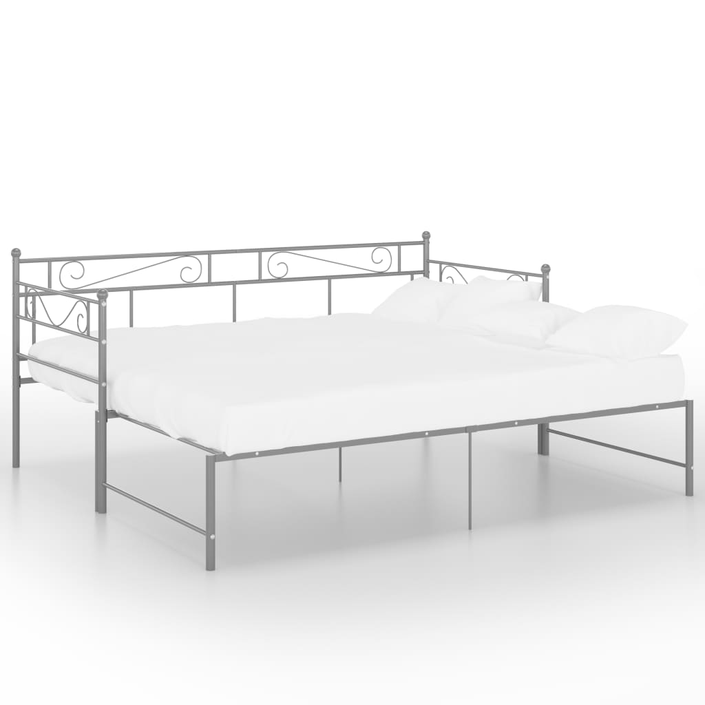 Vuodesohvan runko harmaa metalli 90x200 cm - Sisustajankoti.fi
