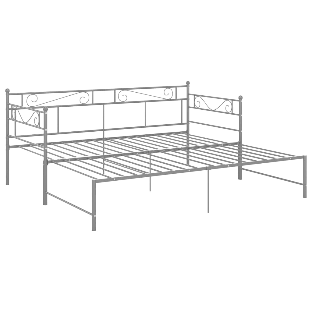 Vuodesohvan runko harmaa metalli 90x200 cm - Sisustajankoti.fi