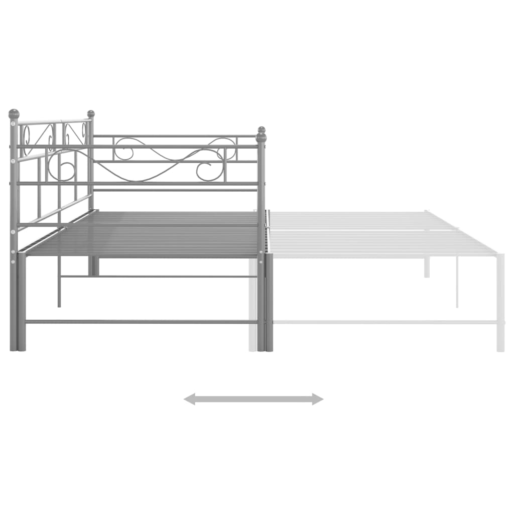 Vuodesohvan runko harmaa metalli 90x200 cm - Sisustajankoti.fi