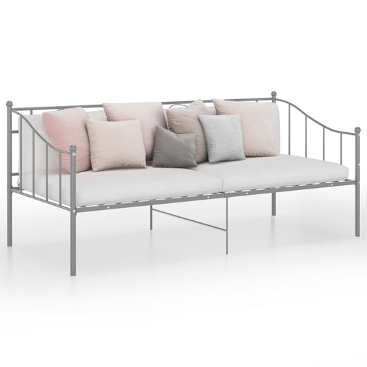 Sohvasängyn runko harmaa metalli 90x200 cm - Sisustajankoti.fi