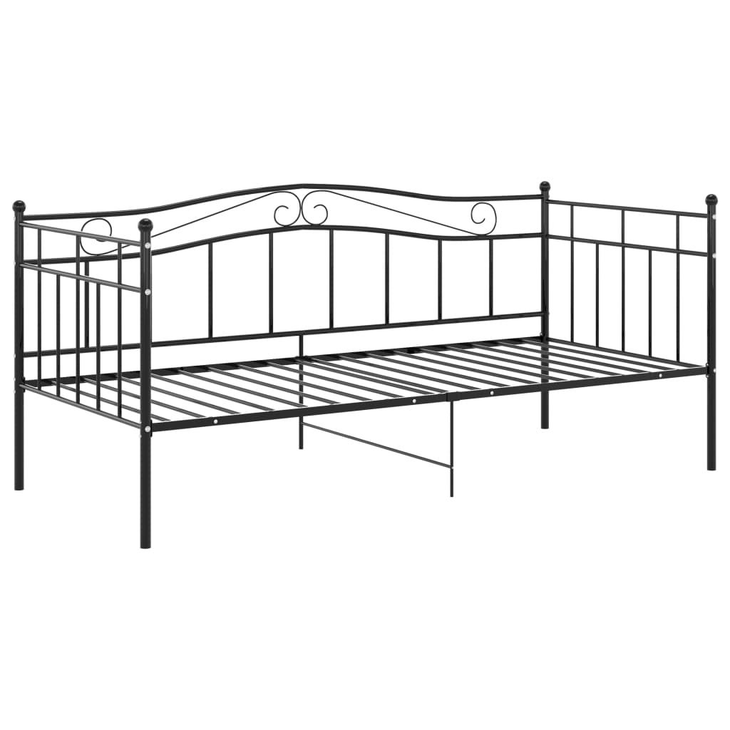Sohvasängyn runko musta metalli 90x200 cm - Sisustajankoti.fi