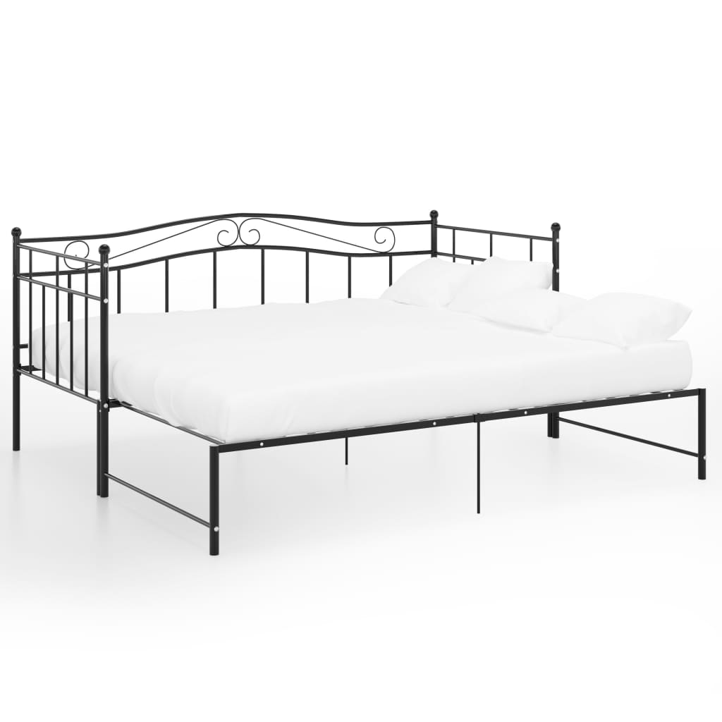 Vuodesohvan runko musta metalli 90x200 cm - Sisustajankoti.fi