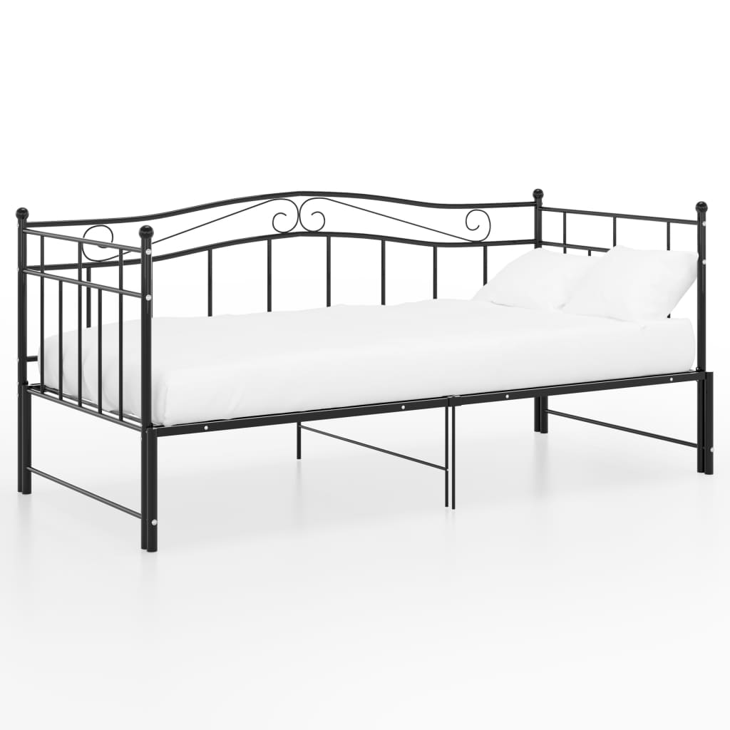 Vuodesohvan runko musta metalli 90x200 cm - Sisustajankoti.fi