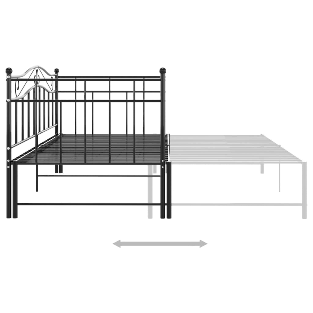 Vuodesohvan runko musta metalli 90x200 cm - Sisustajankoti.fi
