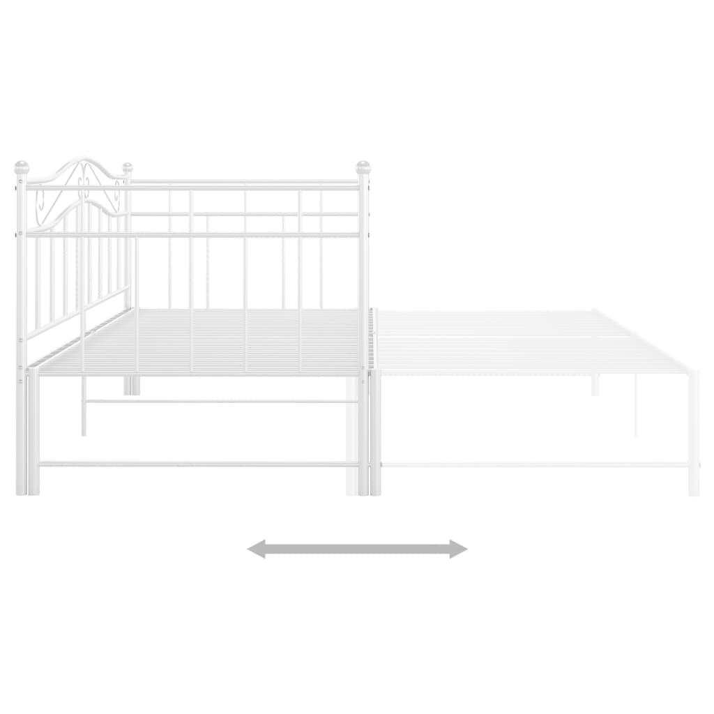 Vuodesohvan runko valkoinen metalli 90x200 cm - Sisustajankoti.fi