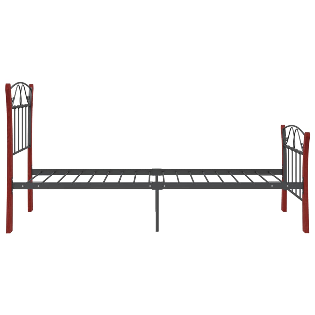Sängynrunko musta metalli 90x200 cm - Sisustajankoti.fi
