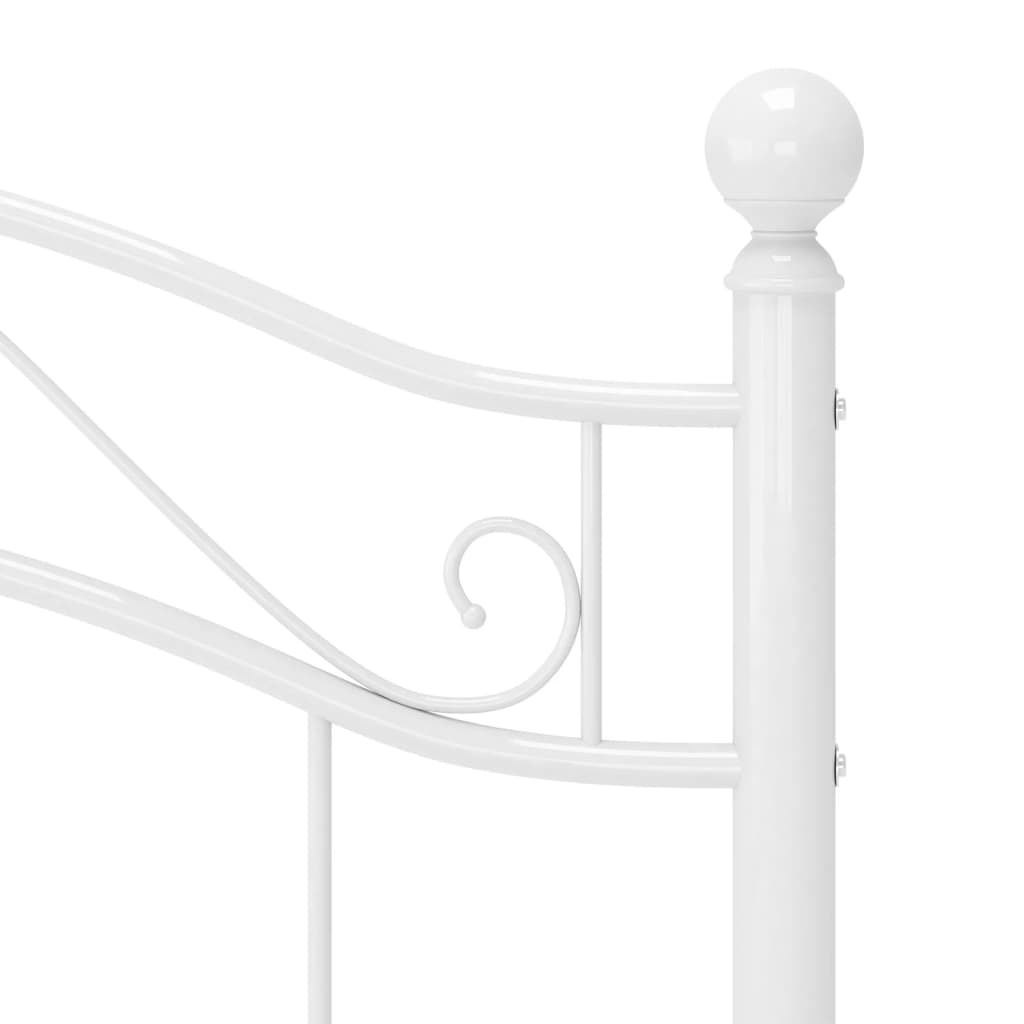 Sängynrunko valkoinen metalli 100x200 cm - Sisustajankoti.fi