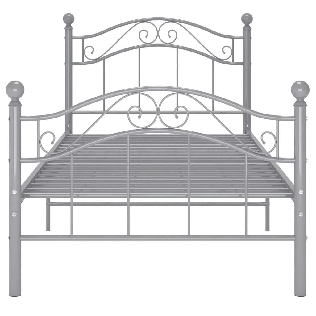 Sängynrunko harmaa metalli 100x200 cm - Sisustajankoti.fi