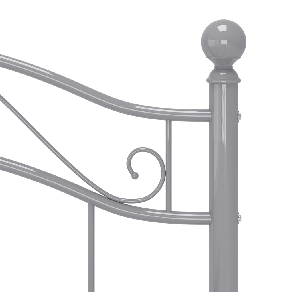 Sängynrunko harmaa metalli 100x200 cm - Sisustajankoti.fi