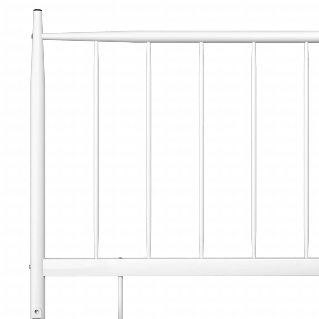 Sängynrunko valkoinen metalli 100x200 cm - Sisustajankoti.fi