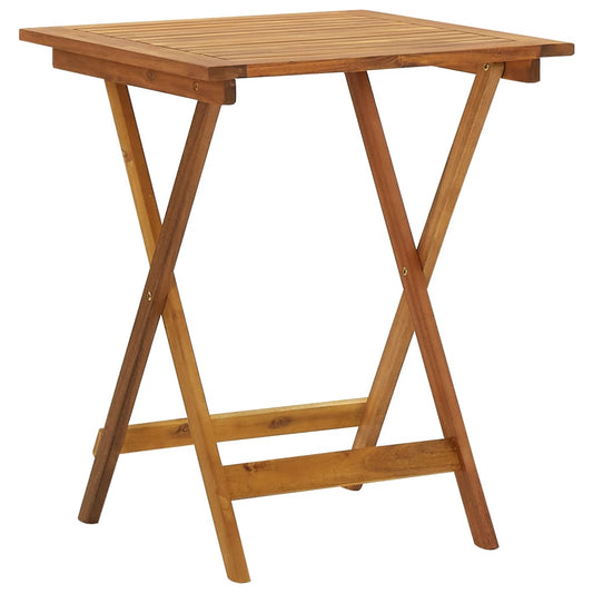 Kokoontaitettava puutarhapöytä 60x60x75 cm täysi akaasiapuu - Sisustajankoti.fi