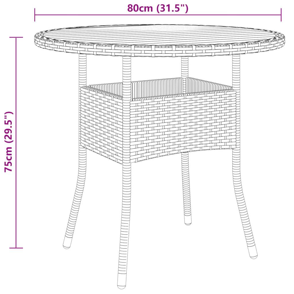3-osainen Bistrosarja polyrottinki musta - Sisustajankoti.fi