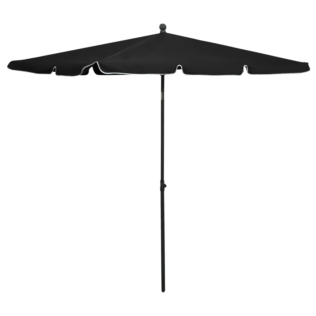 Puutarhan aurinkovarjo tangolla 210x140 cm musta - Sisustajankoti.fi