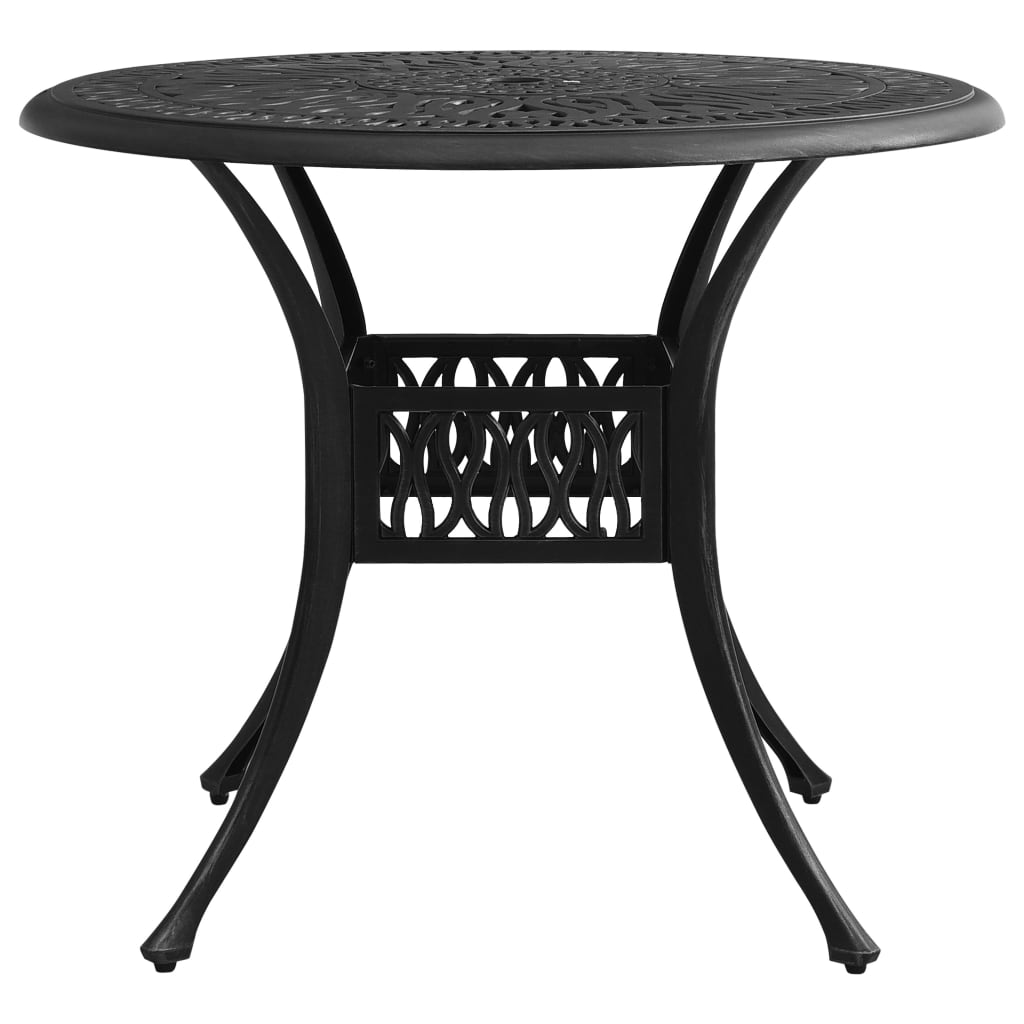 Puutarhapöytä musta 90x90x74 cm valualumiini - Sisustajankoti.fi