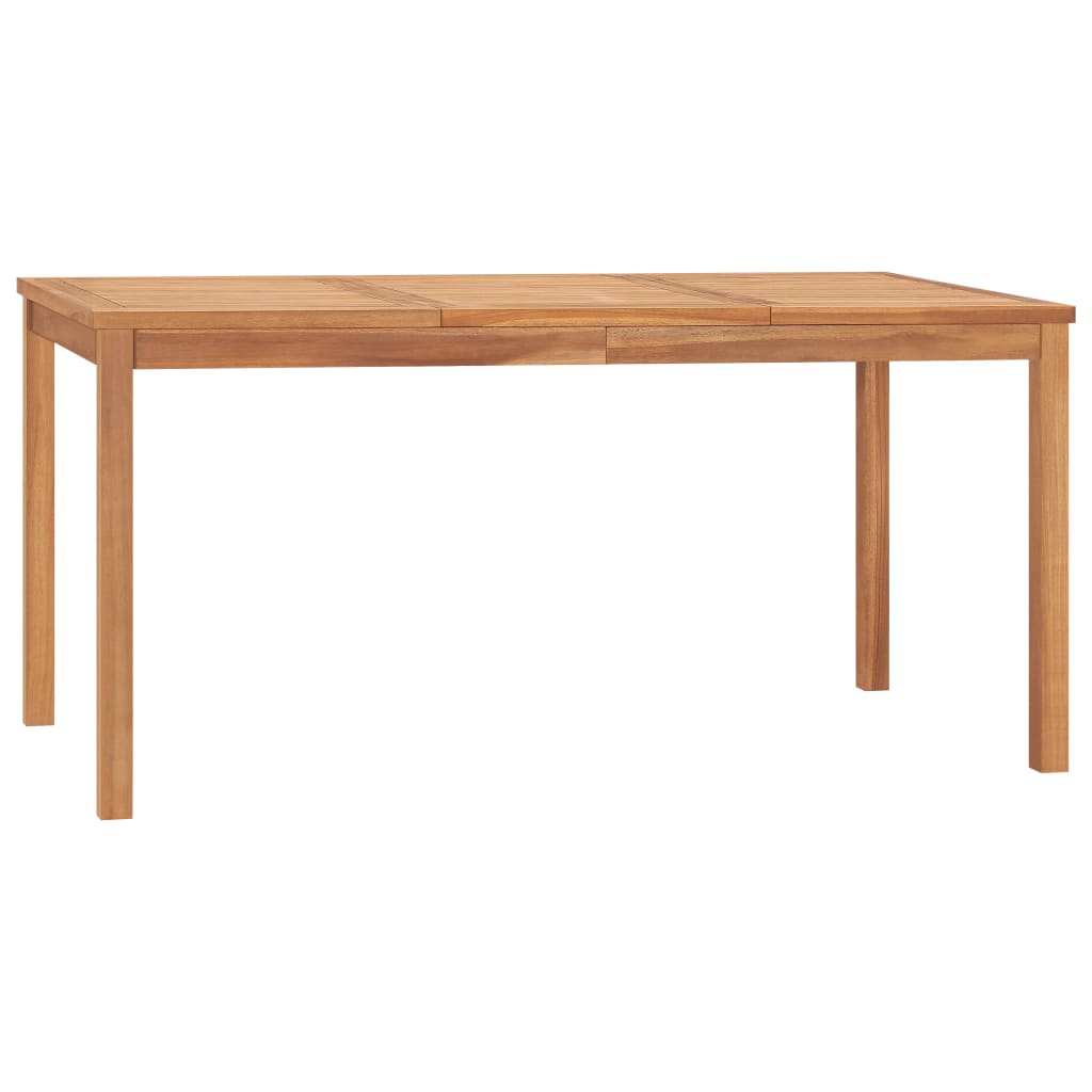 Puutarhan ruokapöytä 160x80x77 cm täysi tiikki - Sisustajankoti.fi