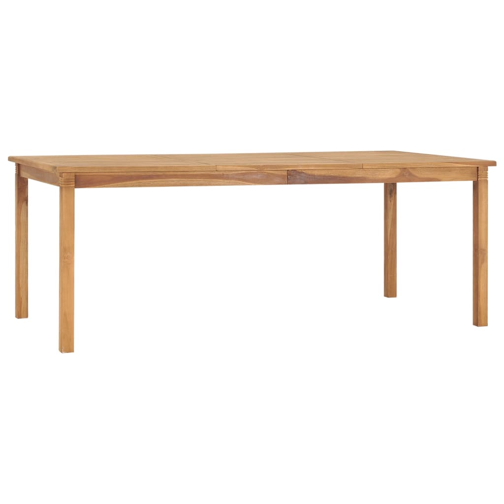 Puutarhan ruokapöytä 200x100x75 cm täysi tiikki - Sisustajankoti.fi
