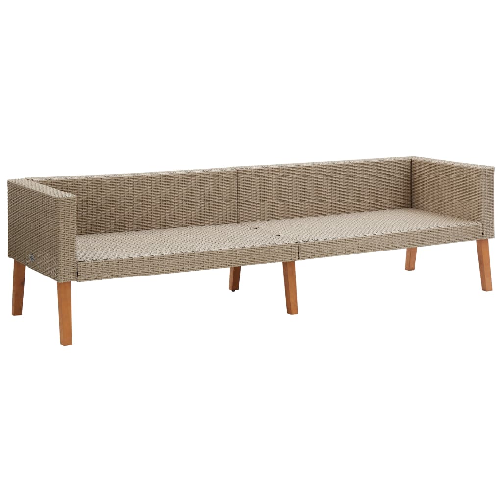 2-osainen Puutarhasohvasarja tyynyillä polyrottinki beige - Sisustajankoti.fi
