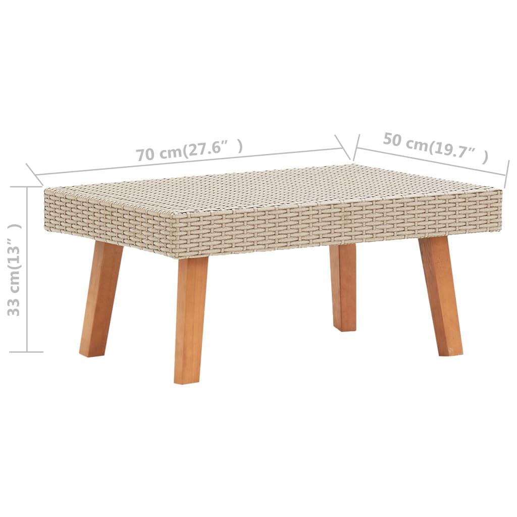 2-osainen Puutarhasohvasarja tyynyillä polyrottinki beige - Sisustajankoti.fi