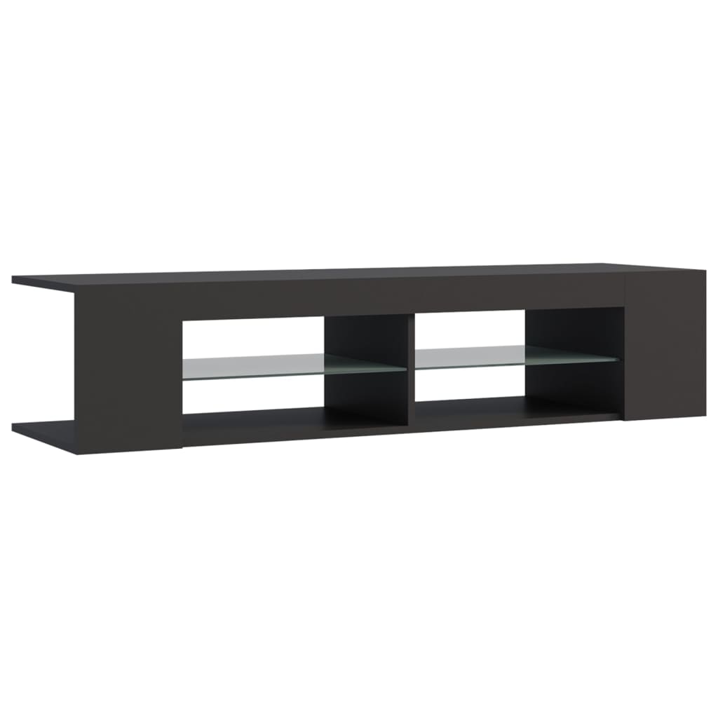 TV-taso LED-valoilla harmaa 135x39x30 cm - Sisustajankoti.fi