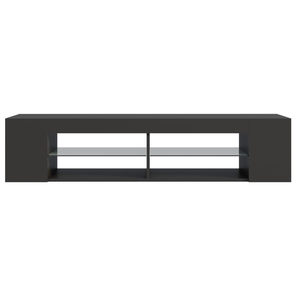 TV-taso LED-valoilla harmaa 135x39x30 cm - Sisustajankoti.fi