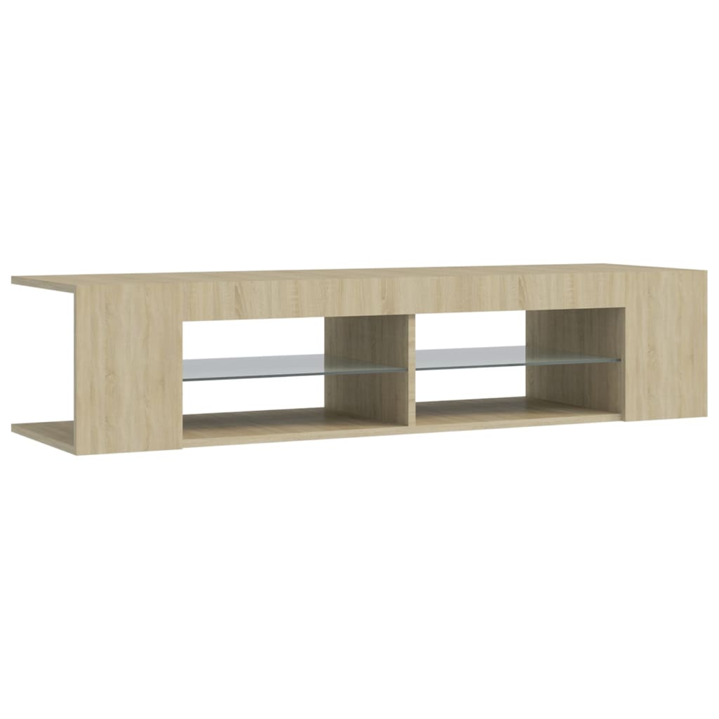 TV-taso LED-valoilla Sonoma-tammi 135x39x30 cm - Sisustajankoti.fi