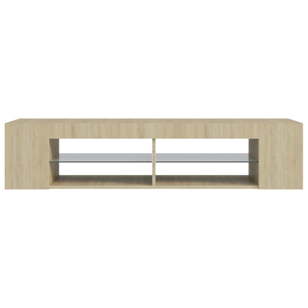 TV-taso LED-valoilla Sonoma-tammi 135x39x30 cm - Sisustajankoti.fi