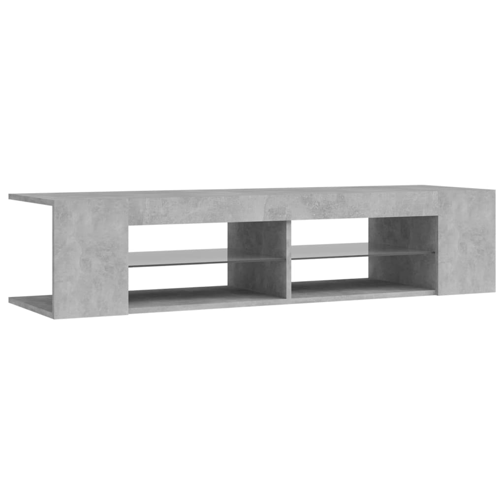 TV-taso LED-valoilla betoninharmaa 135x39x30 cm - Sisustajankoti.fi