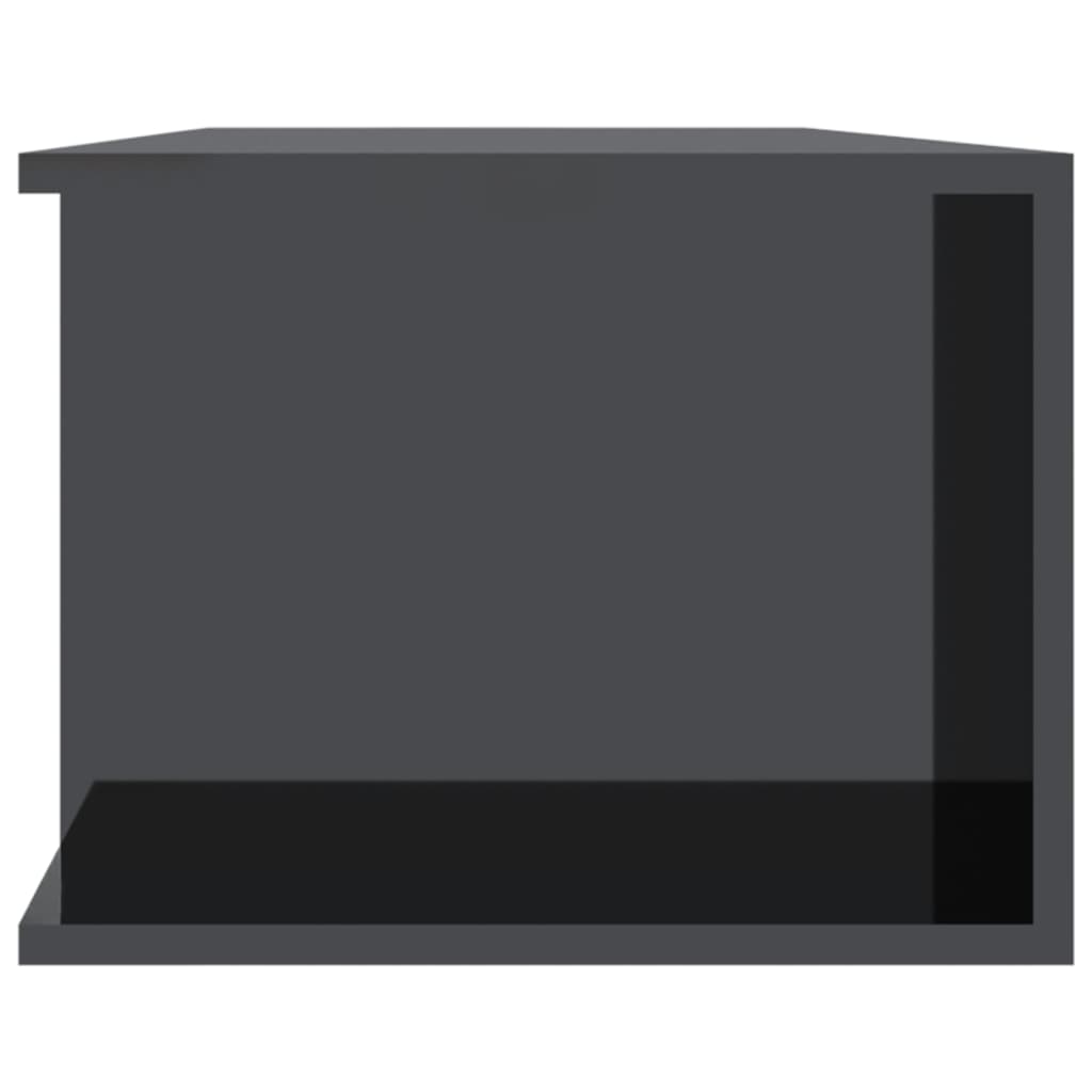 TV-taso LED-valoilla korkeakiilto harmaa 135x39x30 cm - Sisustajankoti.fi
