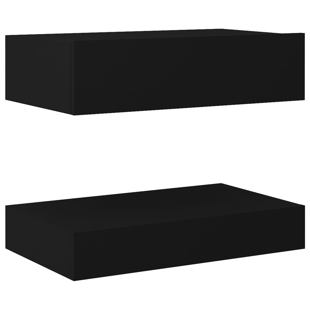 TV-taso LED-valoilla musta 60x35 cm - Sisustajankoti.fi