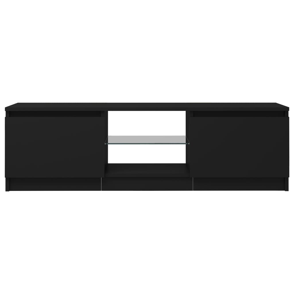 TV-taso LED-valoilla musta 120x30x35,5 cm - Sisustajankoti.fi