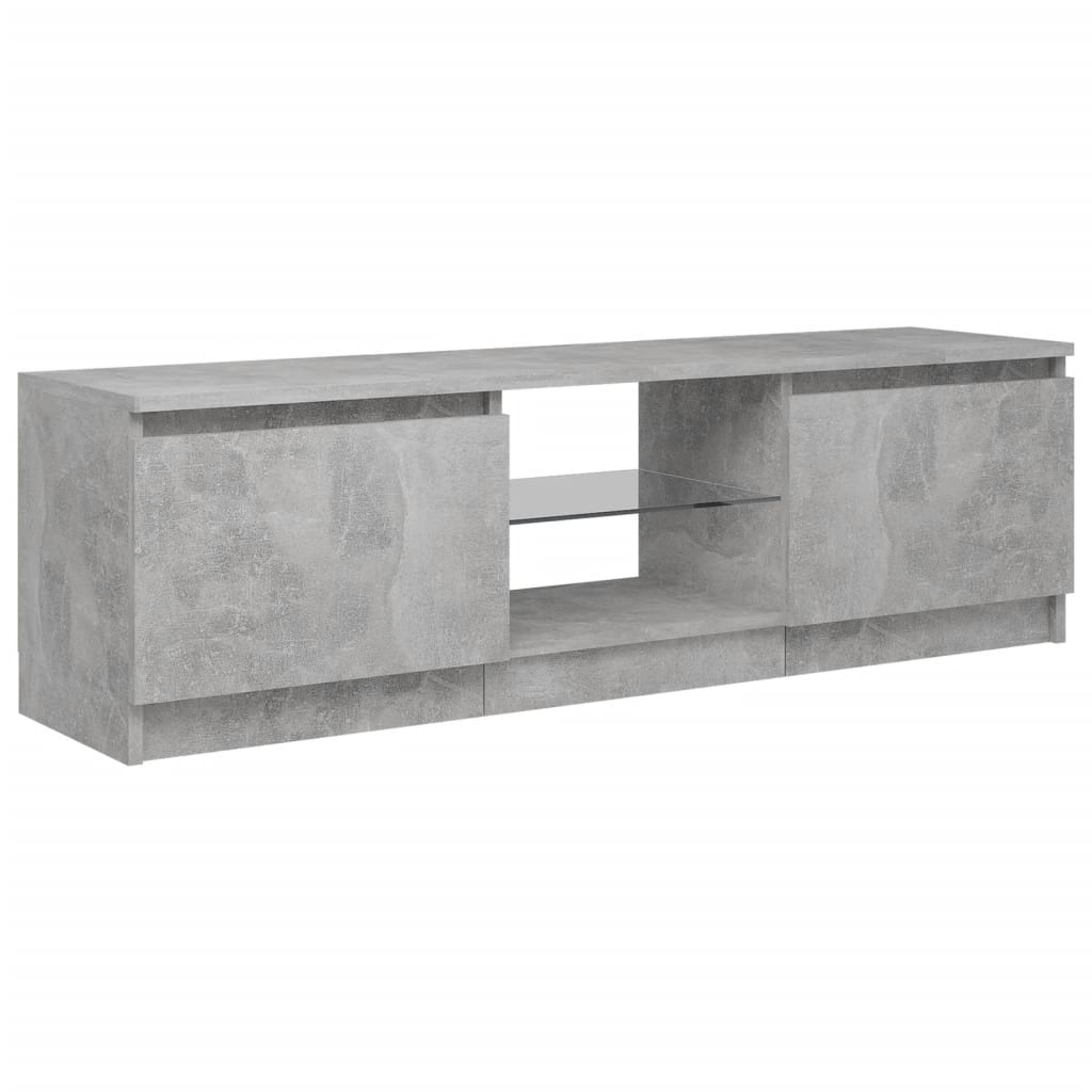 TV-taso LED-valoilla betoninharmaa 120x30x35,5 cm - Sisustajankoti.fi