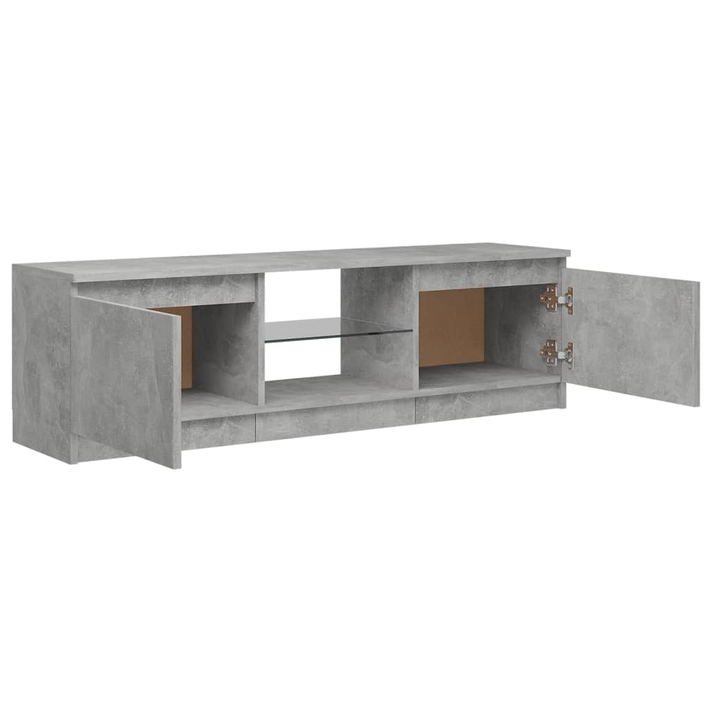 TV-taso LED-valoilla betoninharmaa 120x30x35,5 cm - Sisustajankoti.fi