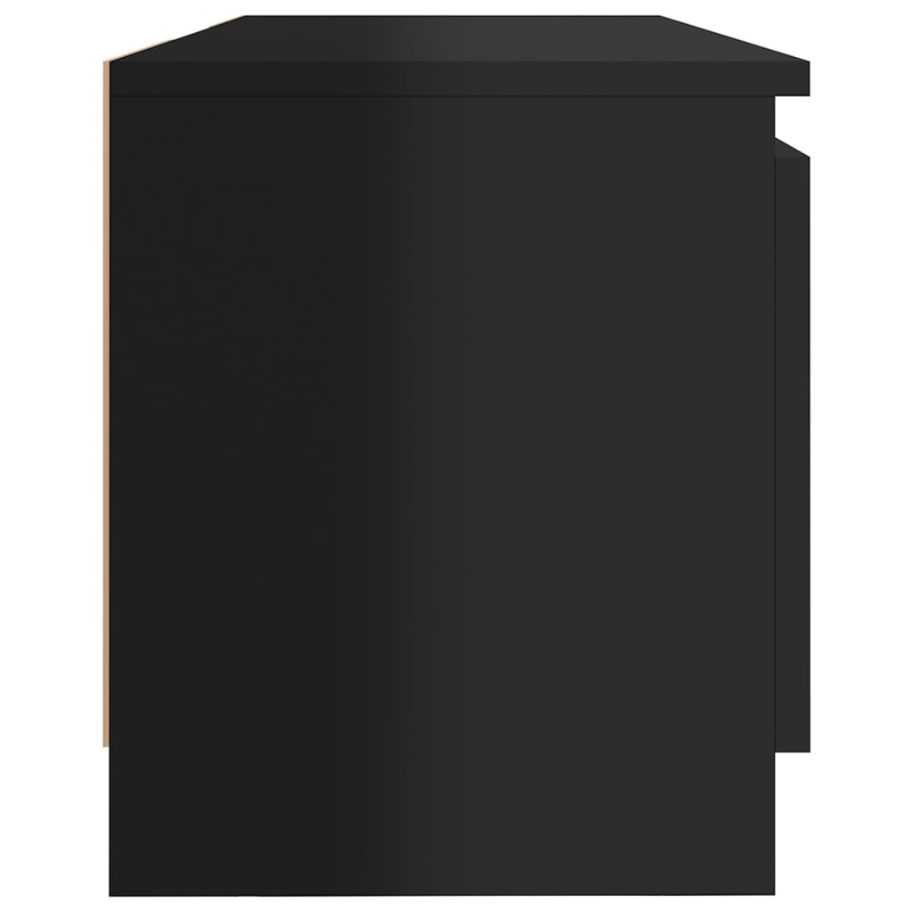 TV-taso LED-valoilla korkeakiilto musta 120x30x35,5 cm - Sisustajankoti.fi
