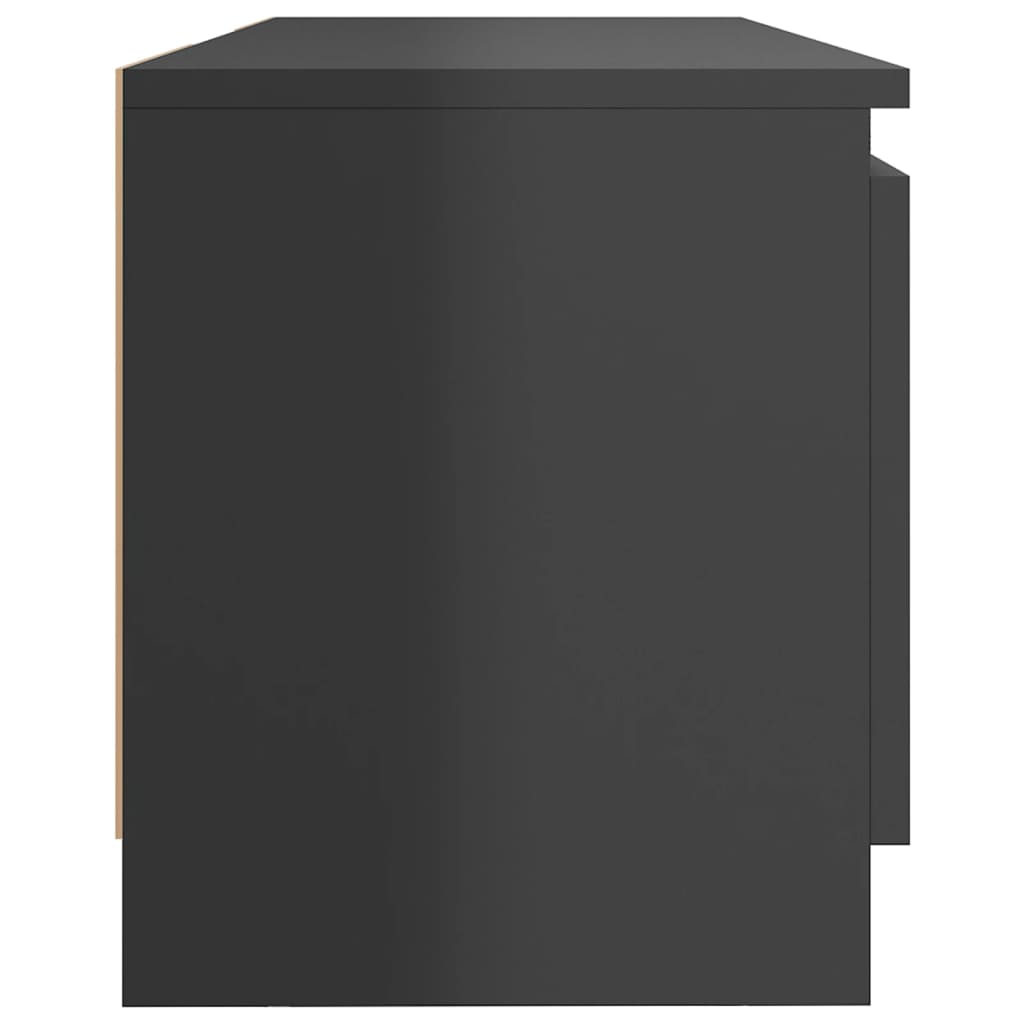 TV-taso LED-valoilla korkeakiilto harmaa 120x30x35,5 cm - Sisustajankoti.fi