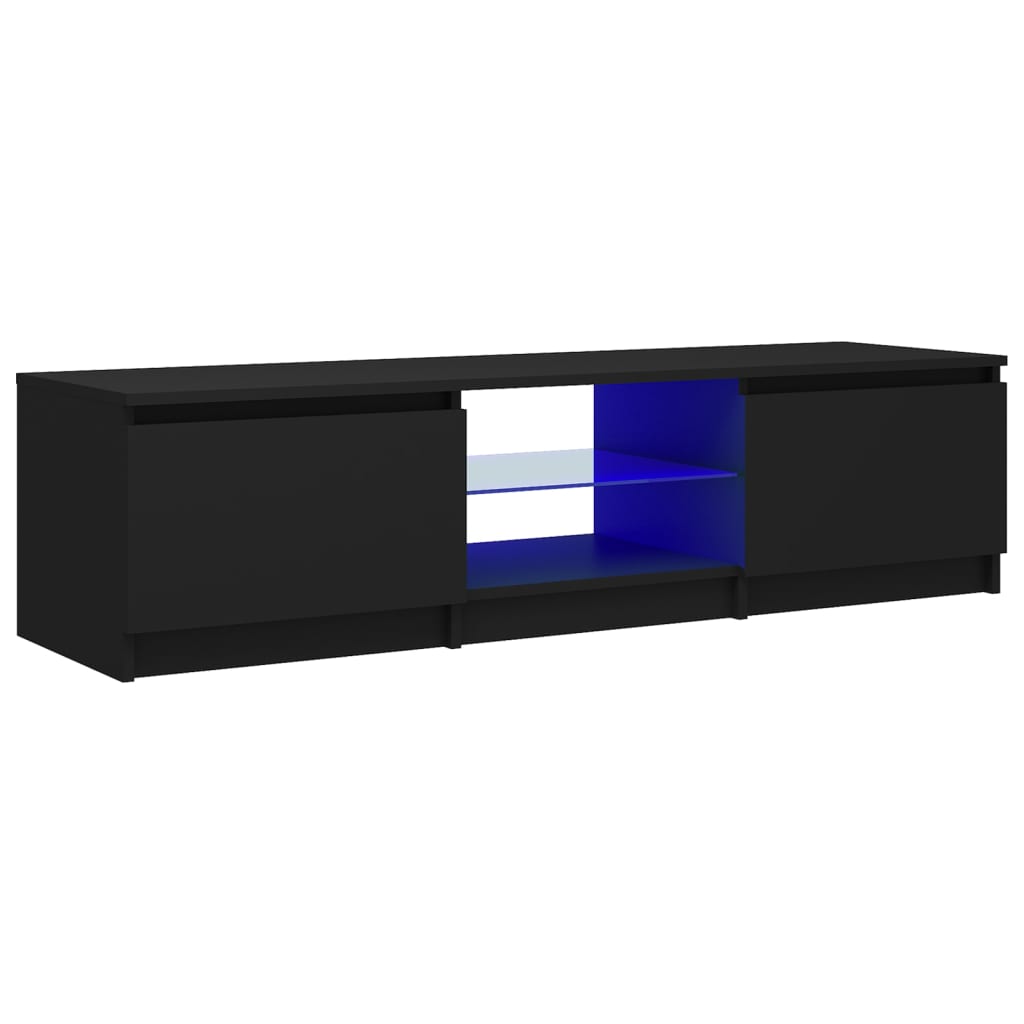 TV-taso LED-valoilla musta 140x40x35,5 cm - Sisustajankoti.fi