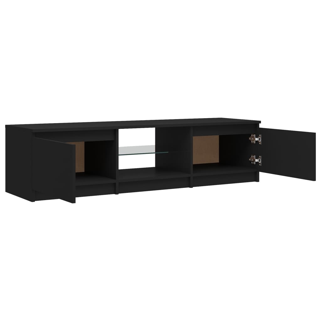 TV-taso LED-valoilla musta 140x40x35,5 cm - Sisustajankoti.fi