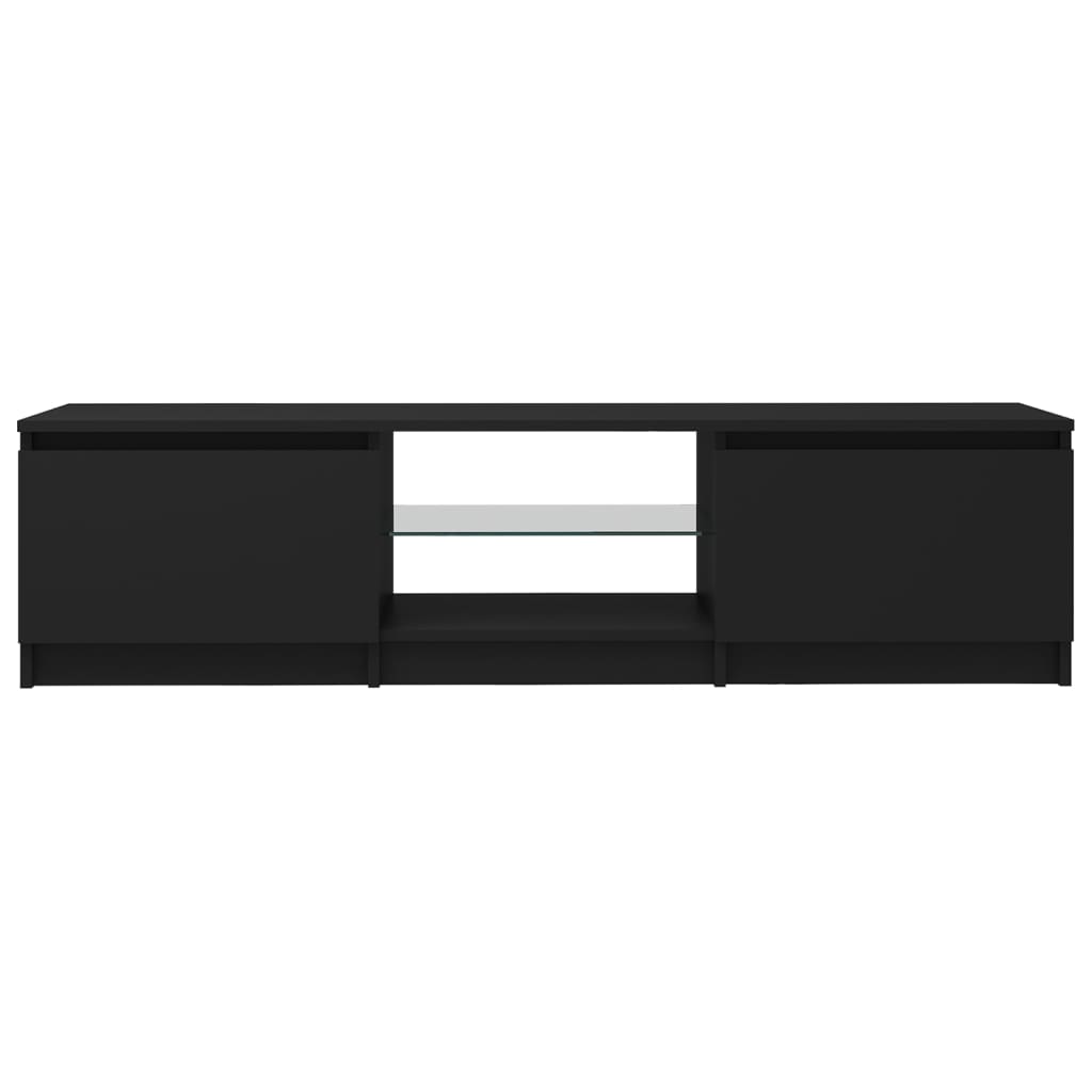 TV-taso LED-valoilla musta 140x40x35,5 cm - Sisustajankoti.fi