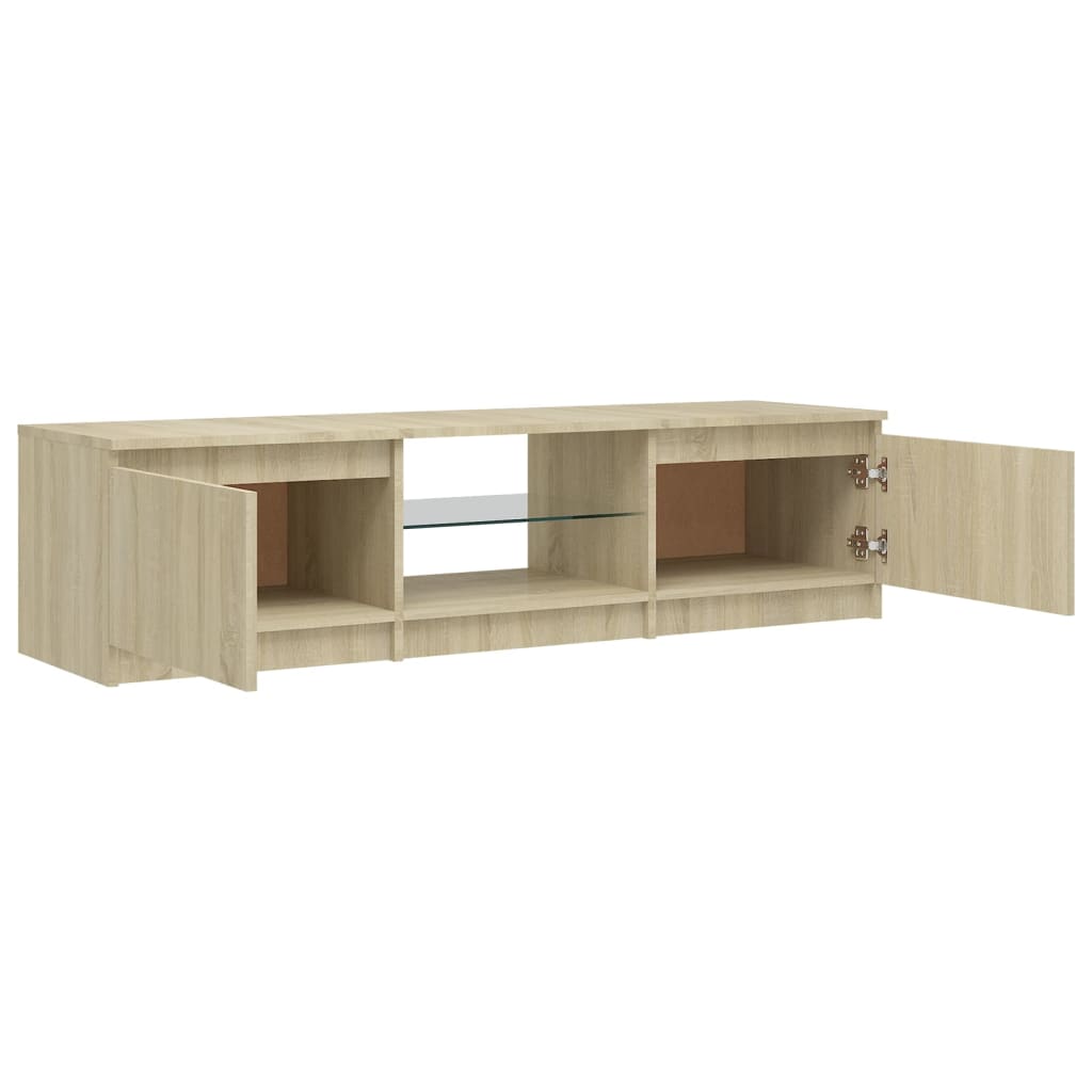 TV-taso LED-valoilla Sonoma-tammi 140x40x35,5 cm - Sisustajankoti.fi